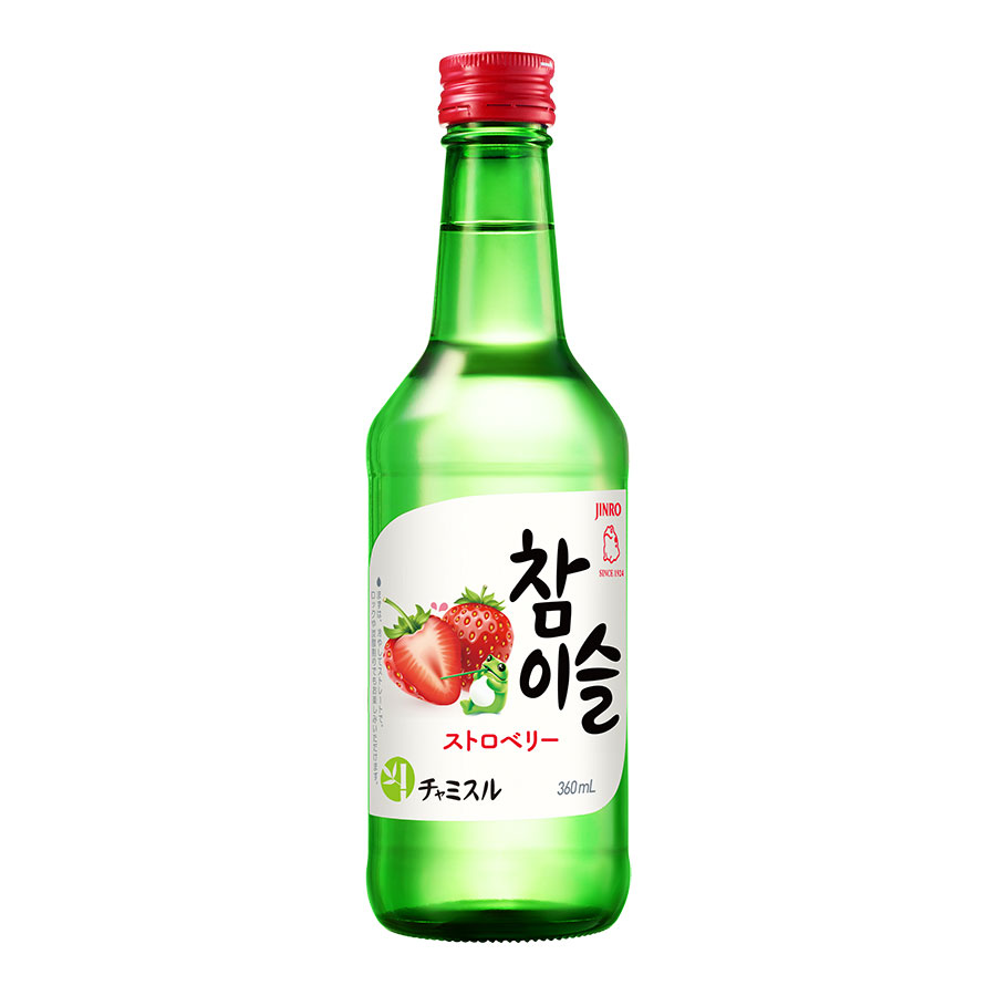 眞露 JINRO ジンロ チャミスル ストロベリー 13度 [瓶] 360ml × 20本[ケース販売] 送料無料(本州のみ)[眞露 JINRO ジンロ 韓国 リキュール]ギフト プレゼント 贈り物 お祝い 内祝い お返し 誕生日プレゼント 父の日 敬老の日