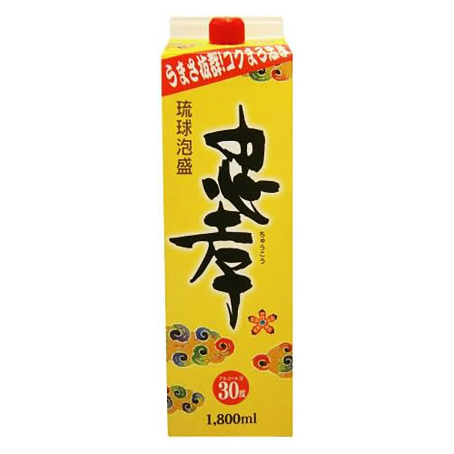 忠孝 30度 [パック] 1.8L 1800ml &times; 6本[ケース販売][忠孝酒造 泡盛 焼酎 日本 沖縄]ギフト プレゼント 贈り物 お祝い 内祝い お返し 誕生日プレゼント 父の日 敬老の日｜リカータイム2号店　店