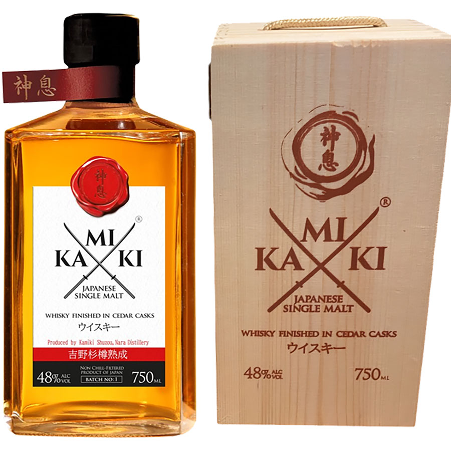 神息(かみき) ジャパニーズシングルモルトウイスキー 48度 [箱付] 750ml x 6本[ケース販売] 送料無料(本州のみ) [神息酒造 カミキ kamiki ジャパニーズウイスキー Whiskey Japanese 日本 奈良県 4100001210]ギフト プレゼント 贈り物 お祝い
