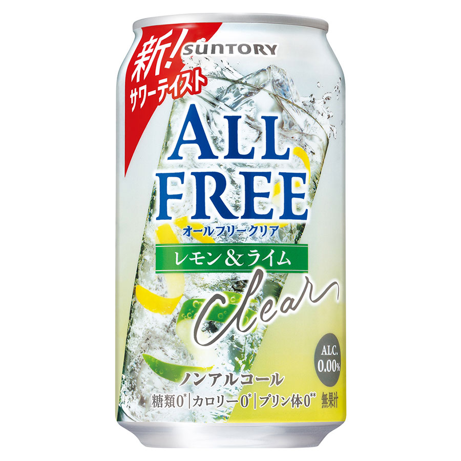 オールフリークリア レモン＆ライム [缶] 350ml x 72本[3ケース販売] 送料無料(本州のみ) [サントリー 炭酸飲料 ノンアルコールビール 日本 CZCL]ギフト プレゼント 贈り物 お祝い 内祝い お返し 誕生日プレゼント 父の日 敬老の日