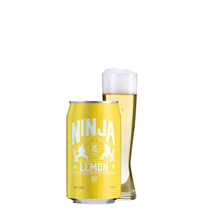 NINJA LEMON 忍者 ニンジャ レモン 4度 [缶] 350ml x 48本[2ケース販売] 送料無料(本州のみ) [NB 国産ビール 日本]