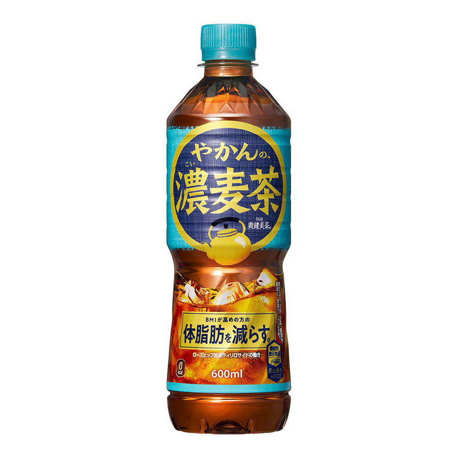 やかんの濃麦茶 from 爽健美茶 [PET] 600ml x 24本[ケース販売][コカコーラ 飲料 お茶 日本 53550]