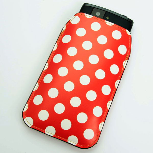 楽天市場 本革 レザー スマートフォンケース デザイナーver 331 ドット柄 水玉 レッド ホワイトbig 大きめ Llロング プラス Arrows X Optimus G Pro Eluga X Xperia Z Aquos Phone Serie Arrows A Aquos Phone Xx Htc J Infobar等 汎用タイプ メール便送料