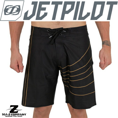 SALE【JETPILOT】2020 CENTRE SPREADS BOARDSHORTSジェットパイロット ボードショーツ メンズ S20903　ブラックゴールド 30INC