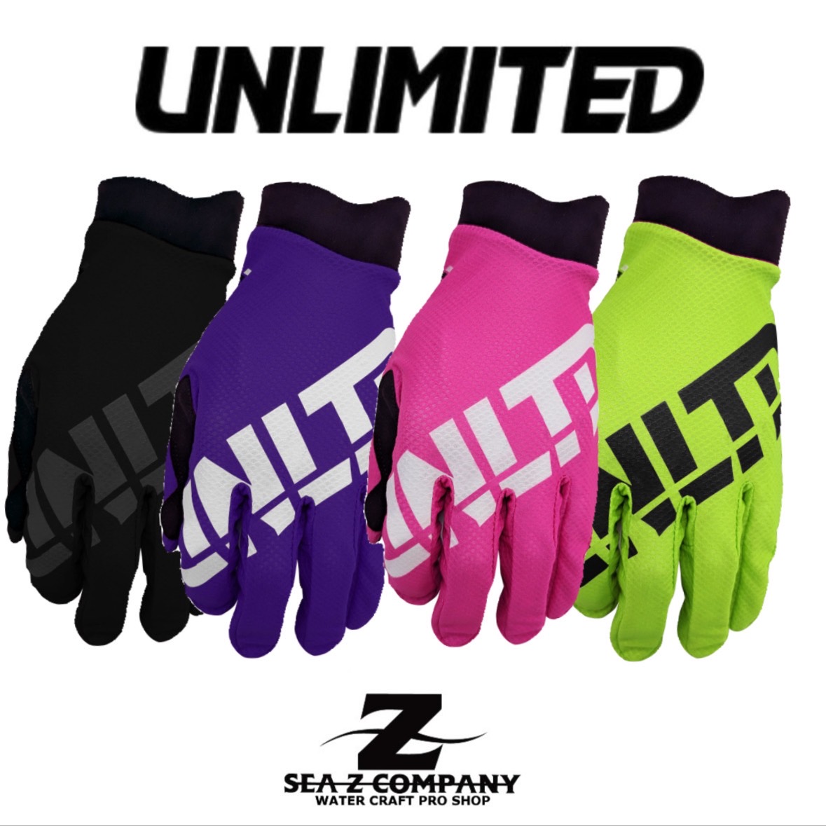 【UNLIMITED】UNLIMITED X-LITE GLOVE4.0 ジェットスキー マリンスポーツ X-LIGHT GLOVES アンリミテッド Black・Pink・Purple・Yellow S・M・L