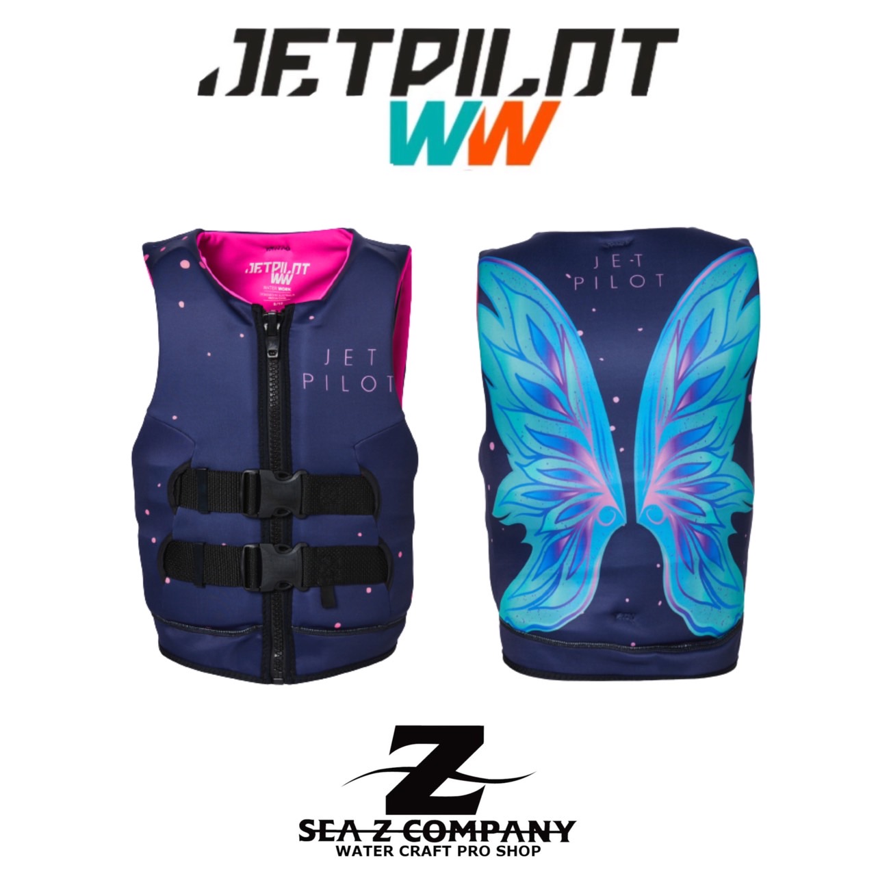 【SALE】【送料無料】【JETPILOT】ジェットパイロット GIRLS WING CAUSE NEO VEST JA22211 ﾈｲﾋﾞｰ 8-10才ｻｲｽﾞ｜シーゼットカンパニー