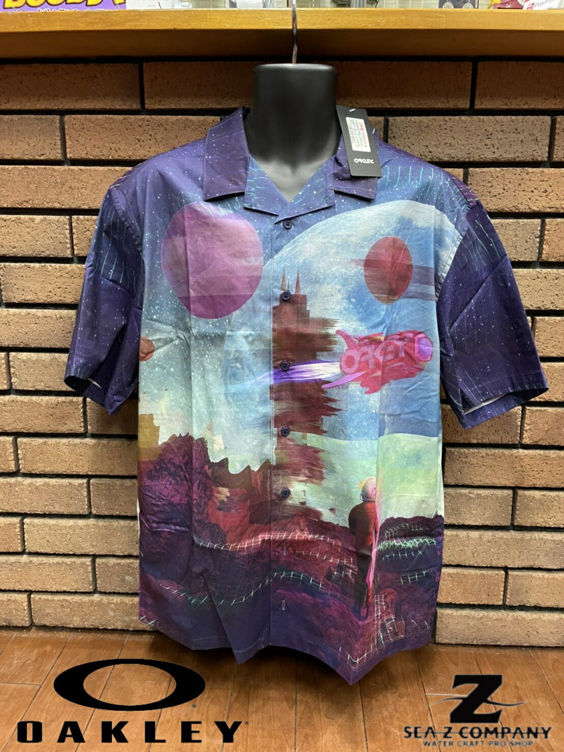 SALE【OAKLEY】オークリー OUTER LIMITS SS BUTTON DOWN FOA401851 ギャラクシー　Lｻｲｽﾞ