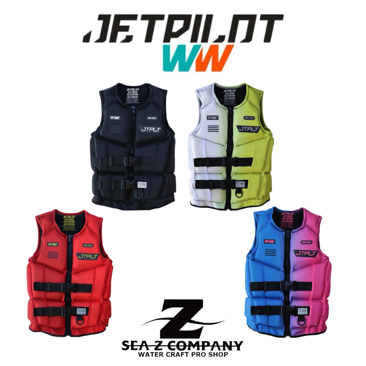 【新作!!】【送料無料】【JETPILOT】ジェットパイロット　RX VAULT CGA F/E ECOVEST JA25288 ブラック・レッド・イエロー・ブルー