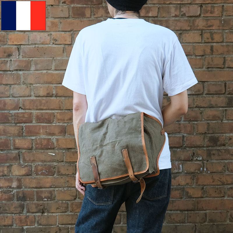 【楽天市場】フランス軍 キャンバス レザー ウエストバッグ リネン デッドストック ボディバッグ BAG カバン 鞄 仏軍 フレンチアーミー
