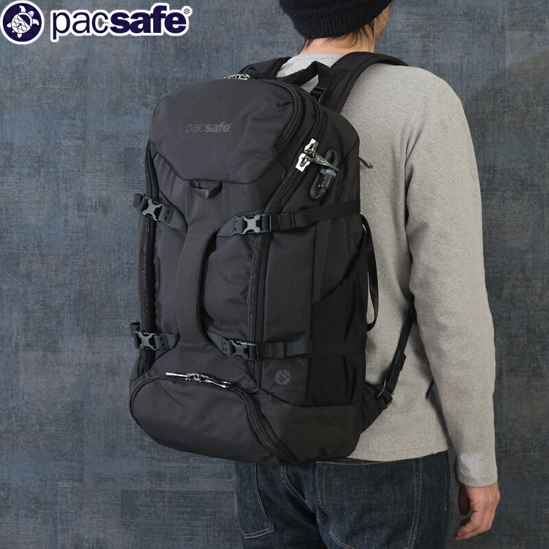 PACSAFE パックセーフ #12970337 EXP35 トラベルバックパック鞄 カバン バッグ メンズ レディース 男性 女性 リュック 盗難防止機能 海外旅行 トラベル アウトドア ジム｜SEABEES Military Mega Store