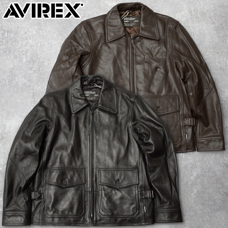 AVIREX アビレックス #7835950016 ゴート ベジ ANJ4 ジャケット アヴィレックス やぎ革 本革 レザー 革ジャン フライトジャケット アウター ライダース メンズ 男性 アメカジ カジュアル バイク バイカー 秋 冬