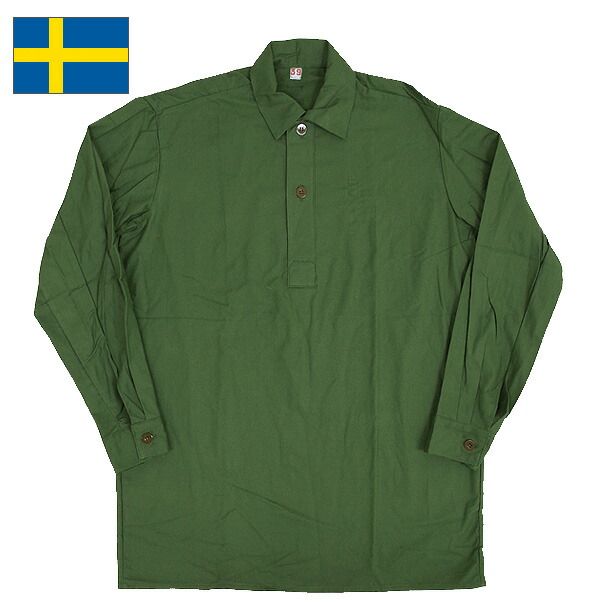 Pretty Green ミリタリーシャツ 楽天市場】スウェーデン軍 M-55 スタンドカラー プルオーバー