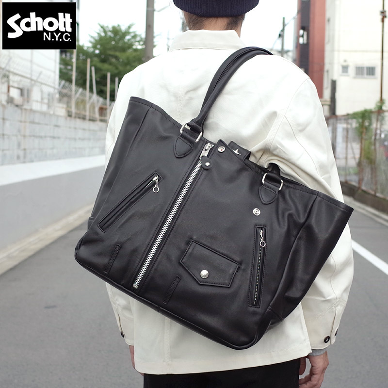 Shott ミニトートバック　美品 楽天市場】Schott レザーライダースミニトートバッグ MINI