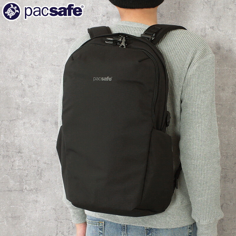 PACSAFE パックセーフ #12970335 V16 コミューター バックパック 鞄 カバン バッグ メンズ レディース 男性 女性 ユニセックス リュック 盗難防止機能 海外旅行 日帰り 1泊 アウトドア 黒