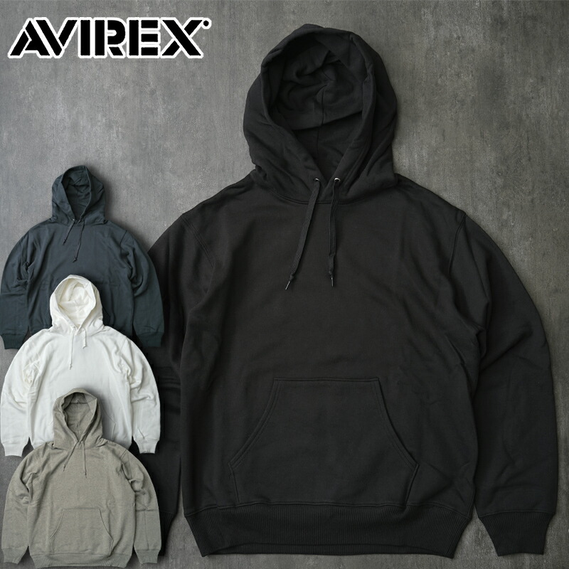 AVIREX アビレックス #7833931004 デイリー 長袖 プルオーバー スウェット パーカー DAILY メンズ 男性 トップス ロングスリーブ スエット 普段着 部屋着 無地 フード アメカジ カジュアル 春 夏 秋 冬