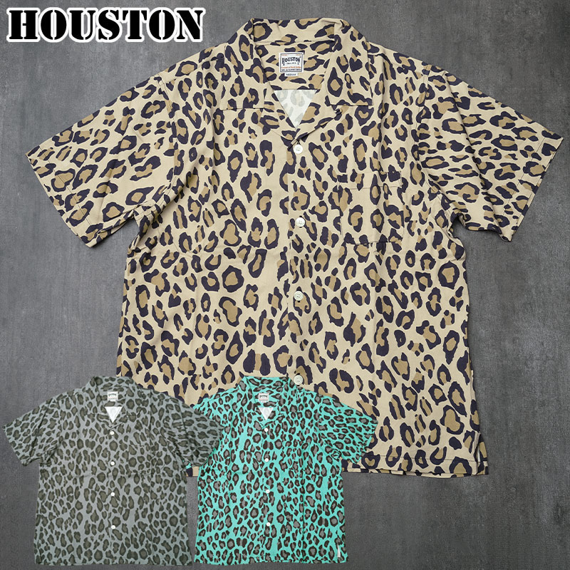 ブラウス シャツ HOUSTON アロハシャツ(LEOPARD) レディース メンズ セール】HOUSTON アロハシャツ（レオパード）（シャツ/ブラウス