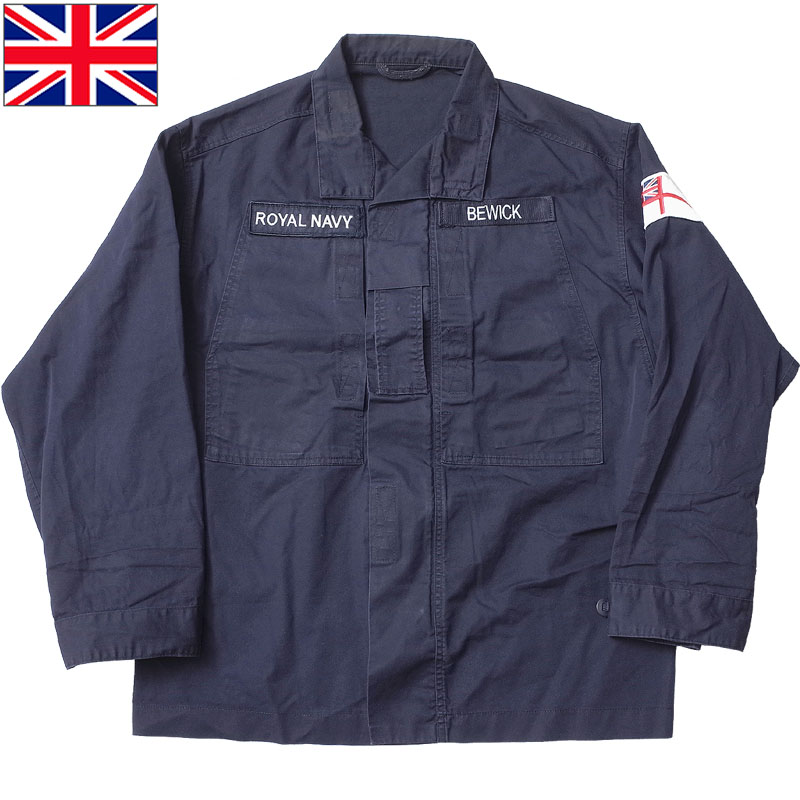 イギリス軍  Navy コンバットジャケット ネイビー USED <br>メンズ ロイヤルネイビー ミリタリージャケット 実物軍放出品 ヴィンテージ