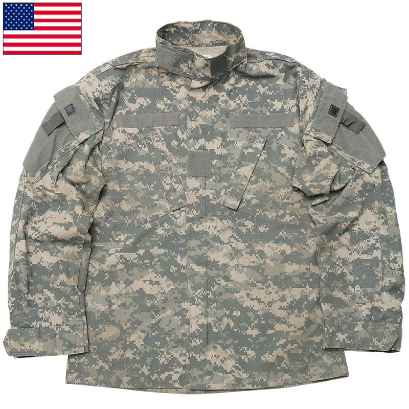 ④軍物　米軍実物　デジタルカモ　長袖ミリタリージャケット　USA 38L MILITARY 実物 USED 米軍 BDU WOODLAND CAMO ジャケット 後期型