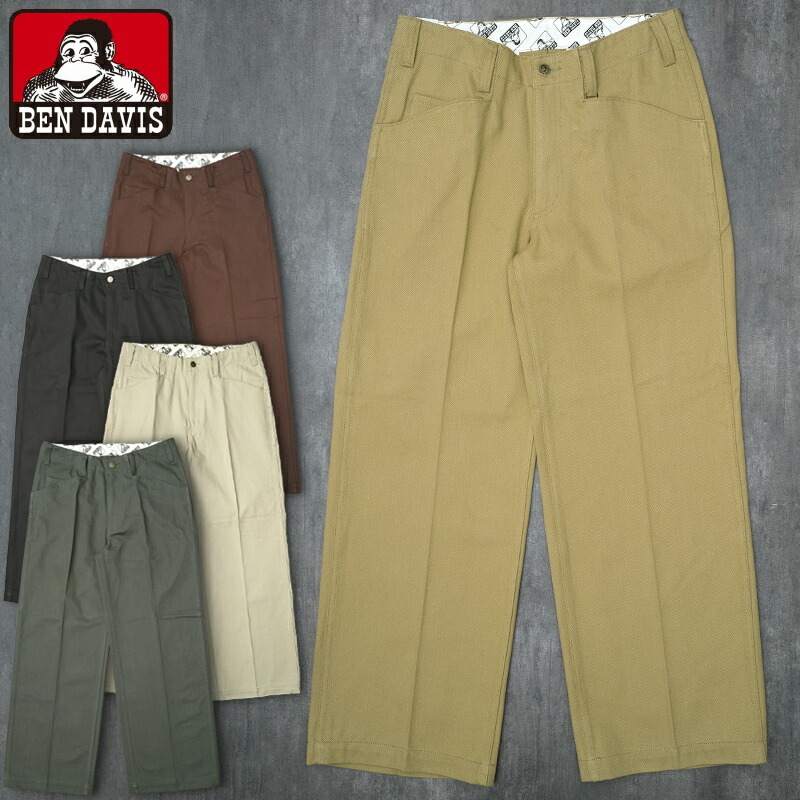 BEN DAVIS ベンデイビス #T-23180009 エクストラワイド チノパンツ ベンデービス メンズ 男性 ワークパンツ ズボン ジッパーフライ ストレート カジュアル アメカジ 太め ワイド