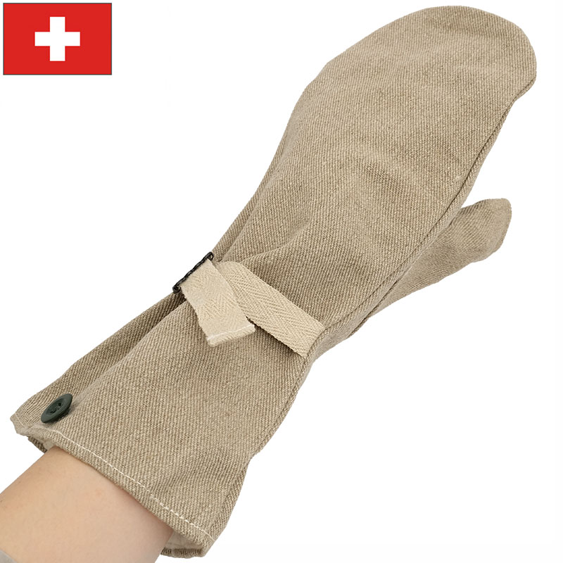 レザレクション　冬用ミトン　新品未使用品 楽天市場】メール便可 スイス軍 ウールレザー ミトングローブ USED