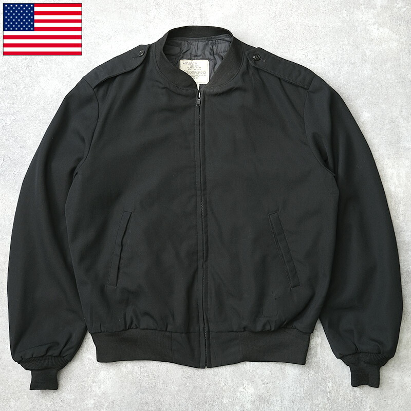 米軍 NAVY オフィサージャケット ポリウール ブラック メンズ ライナー付き USED JJ398UN アメリカ軍 GI US 海軍 ユーティリティジャケット アウター 上着 ブルゾン 黒 ユニフォーム 制服 カジュアル 男性 実物ミリタリー 軍物 軍モノ｜SEABEES Military Mega Store