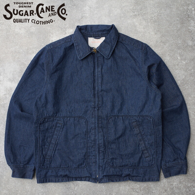 SUGARCANE シュガーケーン #SC15913 デニム スポーツ ジャケット AGED メンズ 男性 アウターデニムジャケット ワークウエア カジュアル アメカジ 春 秋 冬 ネイビー 紺 エイジング ユーズド加工 ヴィンテージ風｜SEABEES Military Mega Store 22,176円