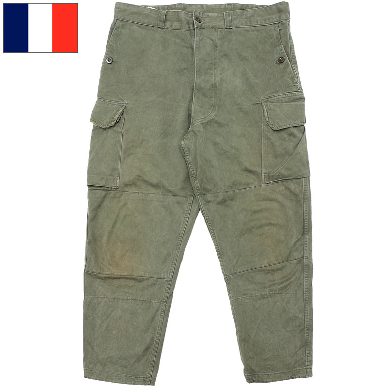 ワイパー　ミリタリーパンツ　フランス軍　M-47 未使用　カーゴパンツ　オリーブ WAIPER.inc ワイパーインク フランス軍 M-47 カーゴパンツ 前期