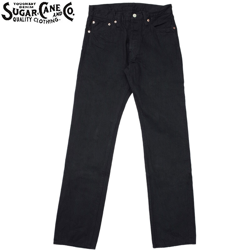 【シュガーケーン】（W30 L34）ストレートデニム ブラック 470 SUGAR CANE シュガーケーン SUGARCANE [SC41470] ブラック