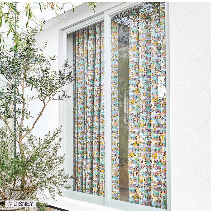 ディズニー カーテン ミッキー 半間 レトロ 公式】ディズニーストア.jp