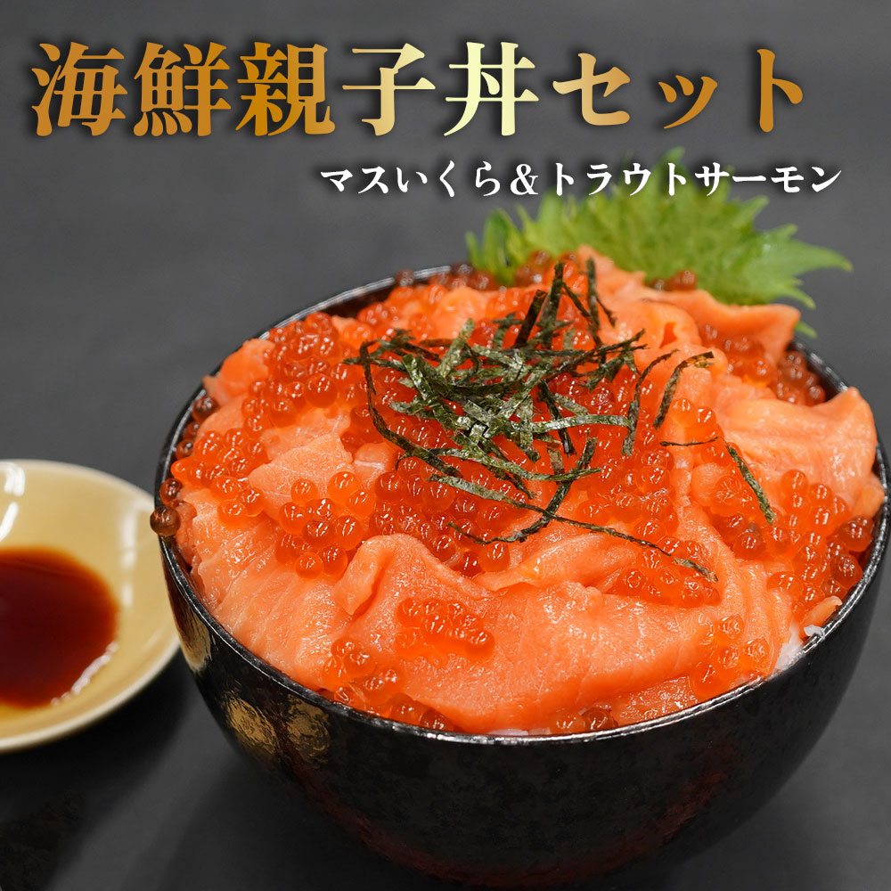 【今だけポイントアップ中！5/27まで！】父の日 海鮮 親子丼 セット マスいくら トラウトサーモン 送料無料 サーモン いくらしょうゆ漬け イクラ いくら ギフト 海鮮ギフト 贈答用 ラッピング 刺身 生食 醤油漬け お祝い