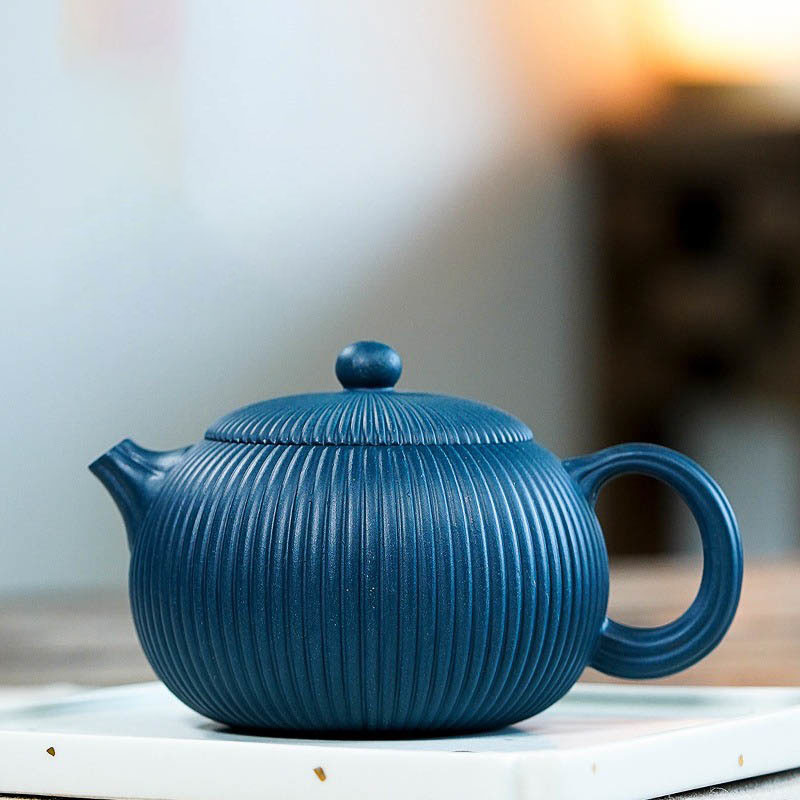 宜興 紫砂壷 茶壺 三角壺 煎茶器 中国茶器・茶壺 漢瓦（史華春・濃茶）250ml （宜興紫砂壺・急須