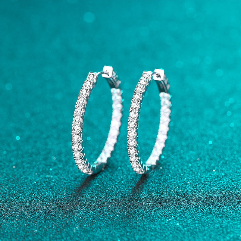 ピアス モアサナイト 2.88ct シルバー925 シルバー 人工ダイヤモンド モアッサナイト ギフト 普段使い 耳飾り レディース ジュエリー パーティー 入学式 卒業式 結婚式 プレゼント 人気 ジュエリ med81｜Sea Heart