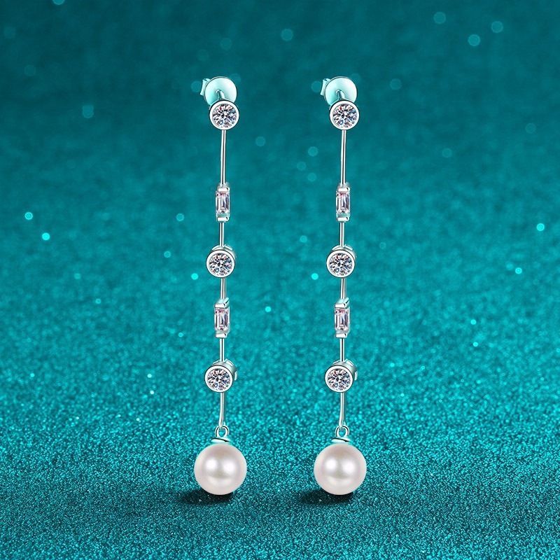 ピアス モアサナイト 1.8ct シルバー925 シルバー 人工ダイヤモンド モアッサナイト ギフト 普段使い 耳飾り レディース ジュエリー パーティー 入学式 卒業式 結婚式 プレゼント 人気 ジュエリ med94｜Sea Heart
