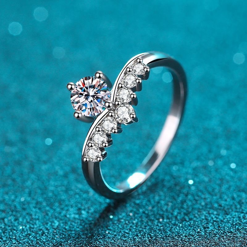 楽天市場】リング 指輪 モアサナイト 0.8ct シルバー925 人工