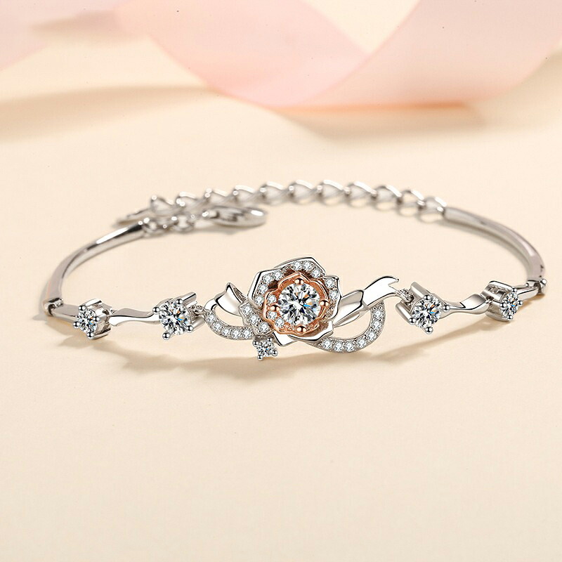 モアッサナイト ブレスレット 1.4ct シルバー925 レディー 普段使い 冠婚葬祭 ブレスレット 結婚式 モアサナイト 入学式 卒業式 人工ダイヤモンド ブレスレット プレゼント パーティー msl21｜Sea Heart