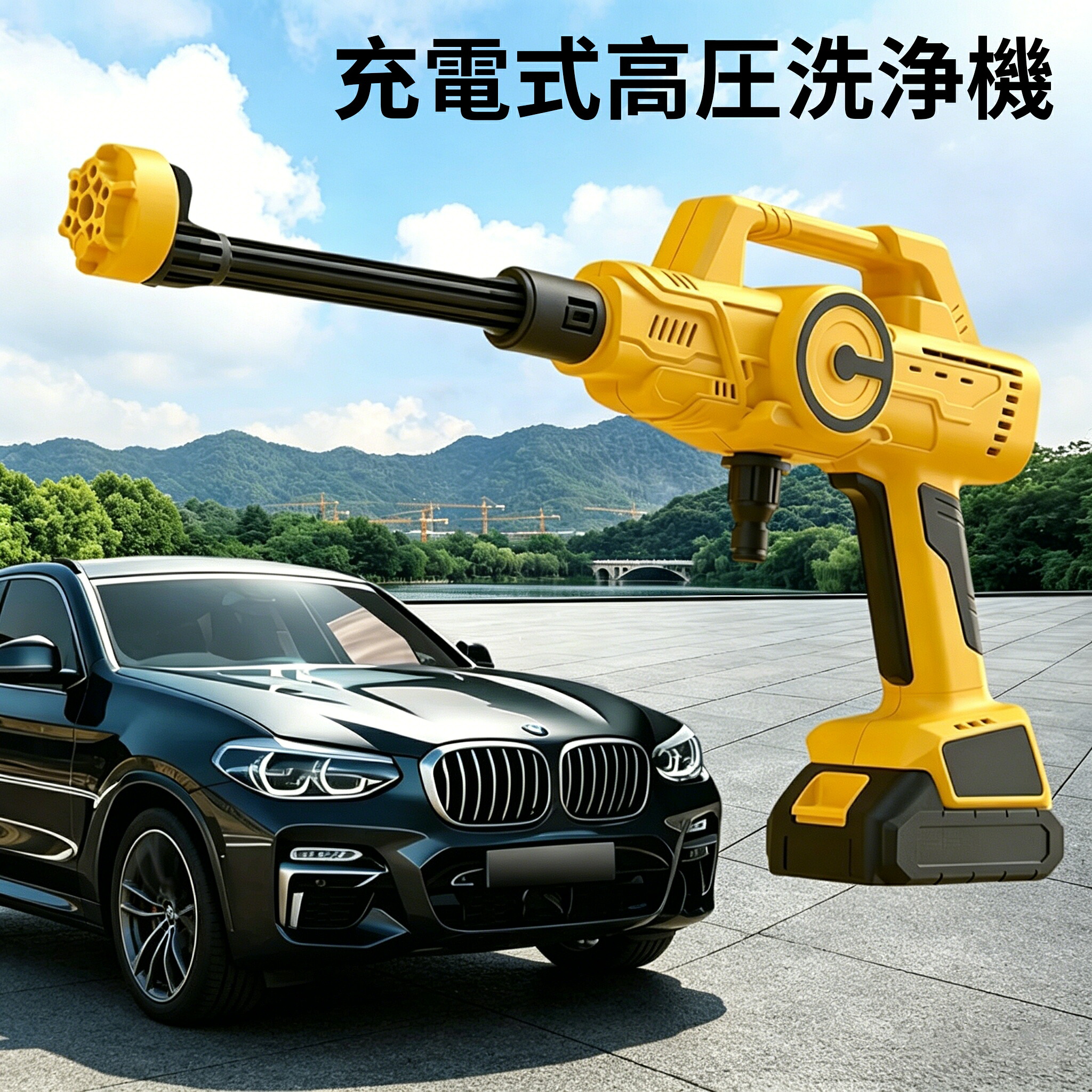 高圧洗浄機 コードレス 充電式 18v バッテリー 対応 互換 強力噴射 収納ケース付 静音 水道直結 自吸式 高性能 高圧クリーナー 洗車機 家庭用 業務用 外壁掃除 駐車場 大掃除 女性 風呂洗浄 外壁洗浄 母の日 プレゼント｜Seakers