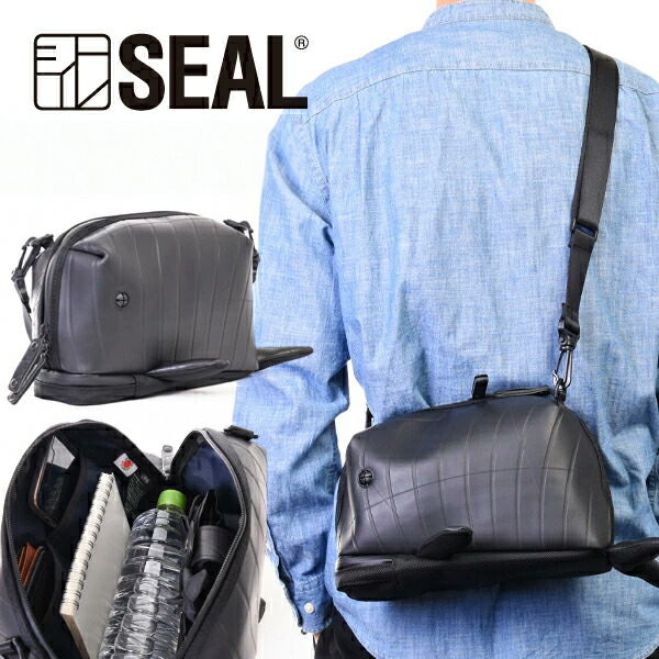 【P5倍 4/10まで】ショルダーバッグ Whale SEAL シール ブランド ショルダーバッグ くじら キッズ メンズ 斜め掛け 防水 廃タイヤ タイヤチューブ 日本製 黒 プレゼント ギフト 14,586円