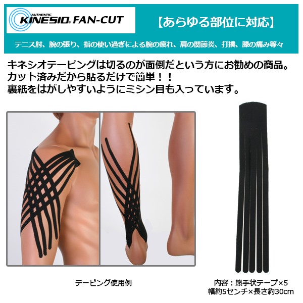 楽天市場 パケット便0円可能 Kinesio キネシオ テーピング ファンカット 熊手状テープ リンパテープ ｓｅａｌａｓｓ