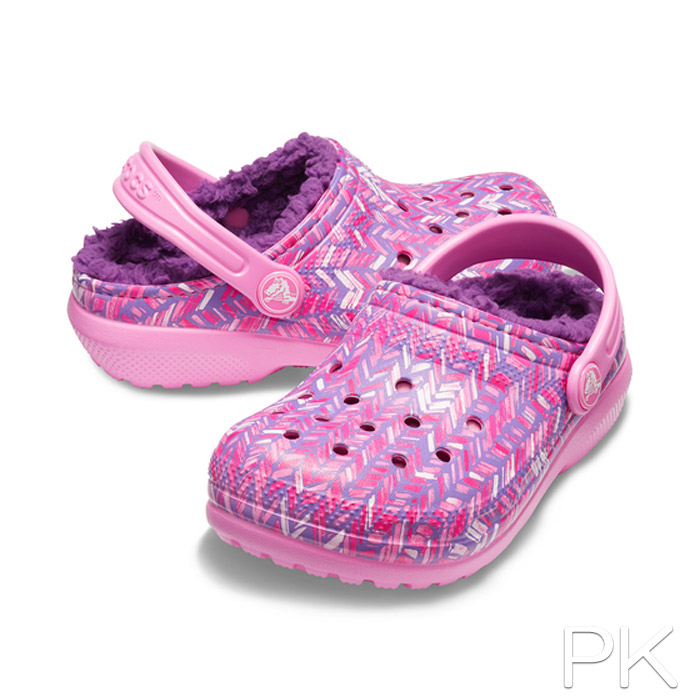 pink fuzz lined crocs