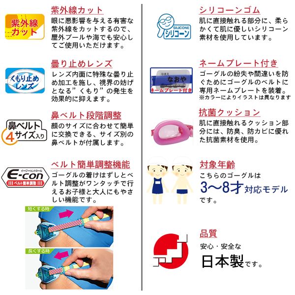 楽天市場 Swans スワンズ 子供用 キッズ ジュニア スイミングゴーグル Sj 9 曇り止め 水中メガネ 水泳 3歳 4歳 5歳 6歳 7歳 8歳 水遊び 幼稚園 送料無料 ｓｅａｌａｓｓ