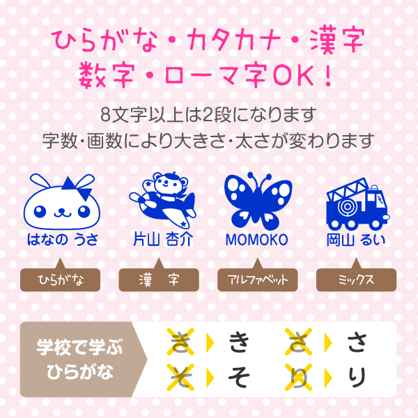 受賞店舗 お名前スタンプ かわいいイラスト 送料無料 紙 布ok ポンポン押せる ひらがな 漢字 ローマ字対応 キッズスタンプ 入園のお名前つけに便利 なまえスタンプ ネーム メール便不可 Korkmazmauritius Com