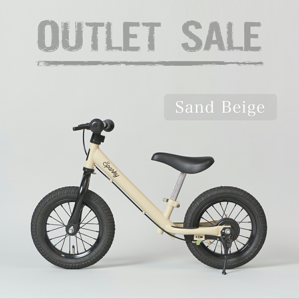 幼児用ホワイトバイク ステッカー付き