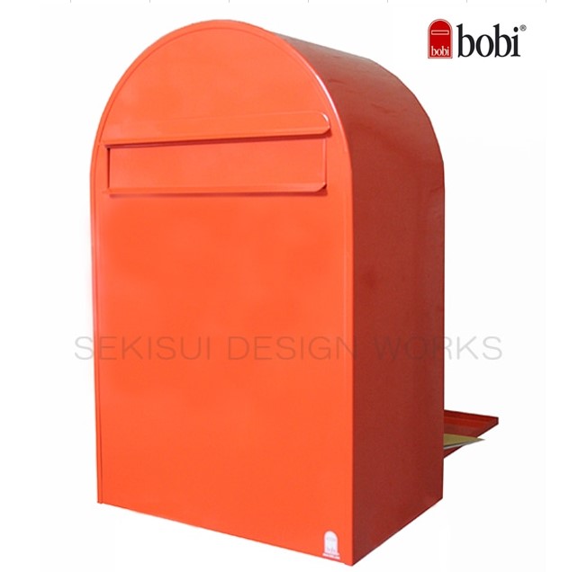 置き手紙郵便受け ボビポスト 定まり販売元【bonbobi】ボンボビ WEB制限事項色合い オレンジ色※極点別売り貨物輸送無料 北欧店卸し資産有り！★ 郵便受け 今めかしい照明ランプ印字機 門ばしら 馬鹿でかいセキスイデザインワークス堅苦しさ