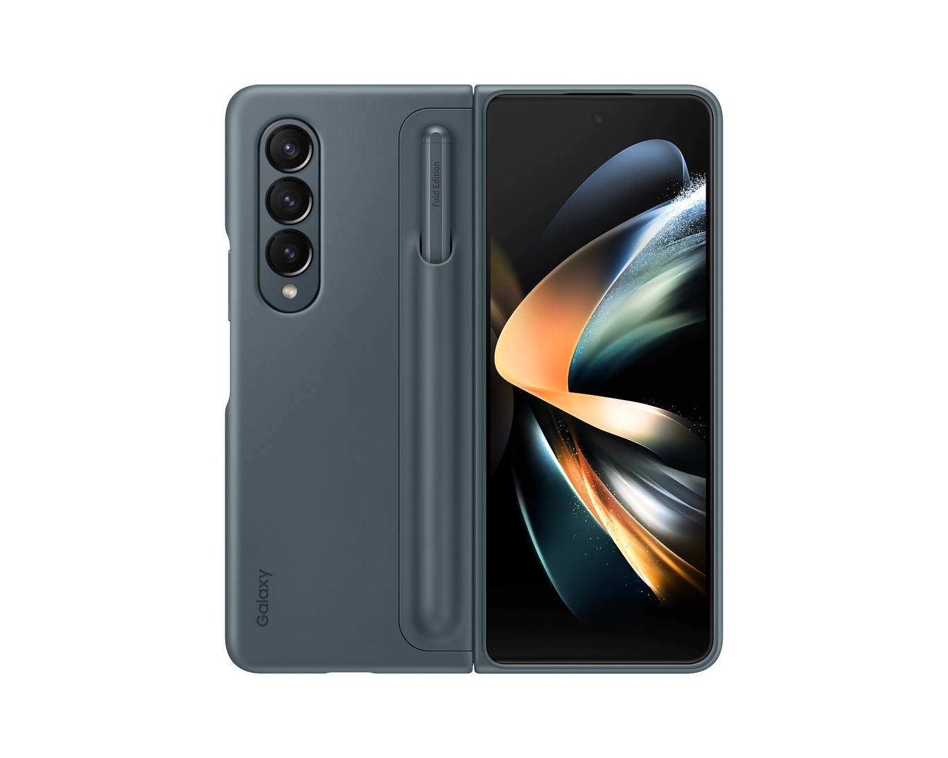【新品・未当て嵌める】Galaxy純然たる品 Galaxy Z Fold4 Standing Cover with Pen 薄墨色緑であること S書き込み付 スマホケース EF-OF93PCJEGKD 貨物輸送無料
