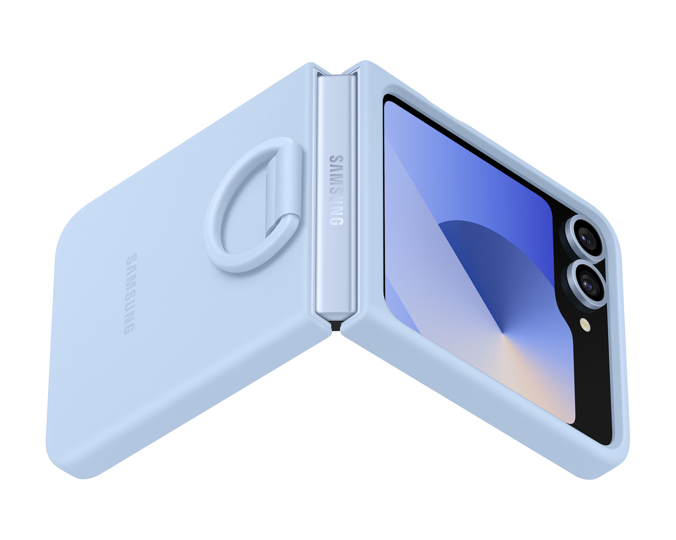 【新品・未開封】SAMSUNG純正品 Galaxy Z Flip6 Silicone Case ブルー スマホケース EFPF741L 送料無料
