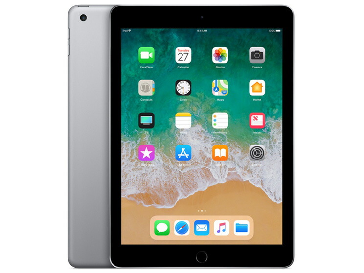 【中古】Cランク【傷や汚れあり】 iPad 9.7 第6世代(2018) 128GB WIFI スペースグレイ WIFIモデル 送料無料|海テク