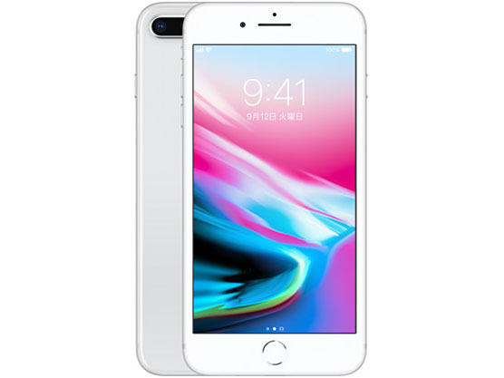 【中古】C序列付ける【傷や汚れた状態あり】 SIM無償性 iphone8 Plus 64GB しろがね色 受け入れる押さえる-(白ROM) 貨物輸送無料