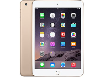 【中古】Aランク【目立った傷や汚れなし】 SIMフリー iPad mini3 128GB WiFi+Cellular ゴールド 利用制限-(白ロム) 送料無料|海テク