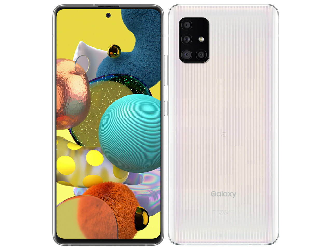 【中古】Bランク【やや傷や汚れあり】 SIMフリー scg07 samsung galaxy A51 5g プリズムブリックスホワイト 利用制限〇(白ロム) 送料無料