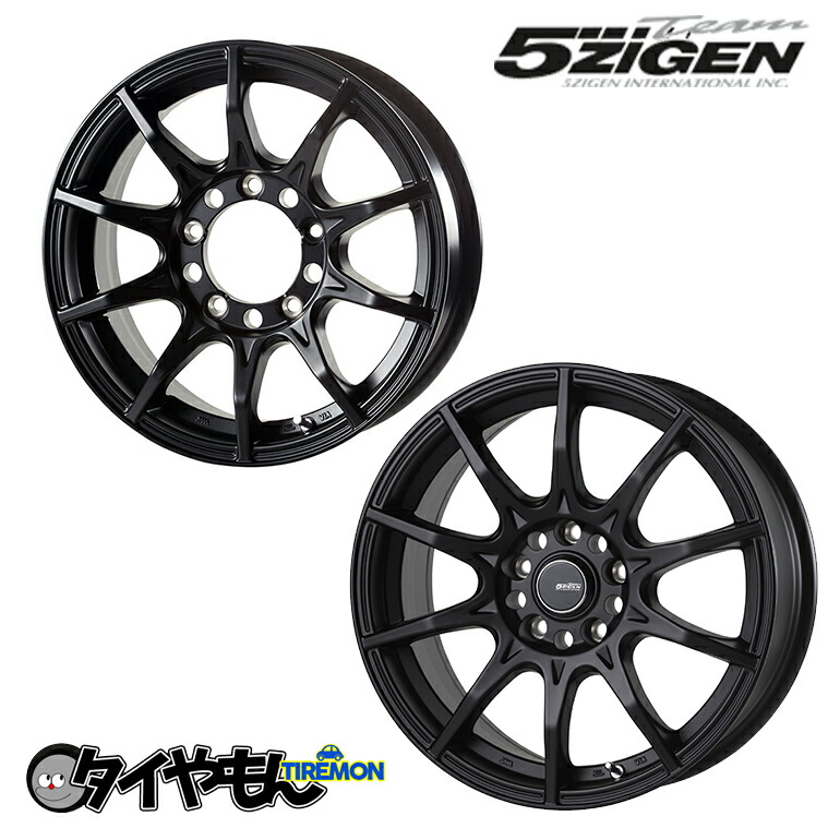 楽天市場】5ZIGEN ブラックマンGI 16インチ 5H139.7 5.5J +0 1本 ホイール マットブラック ハブ径108.5 ジムニーシエラ  : タイやもん